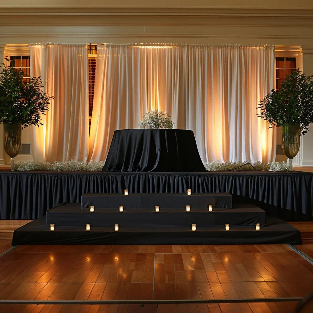 Polyester Shirred Pleat Portable Stage Skirting