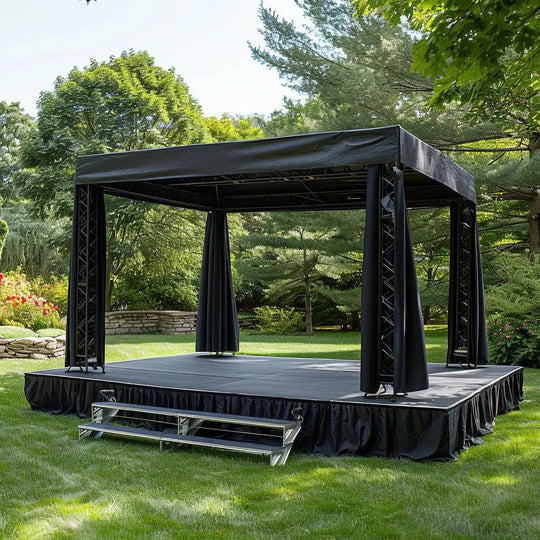 Polyester Shirred Pleat Portable Stage Skirting
