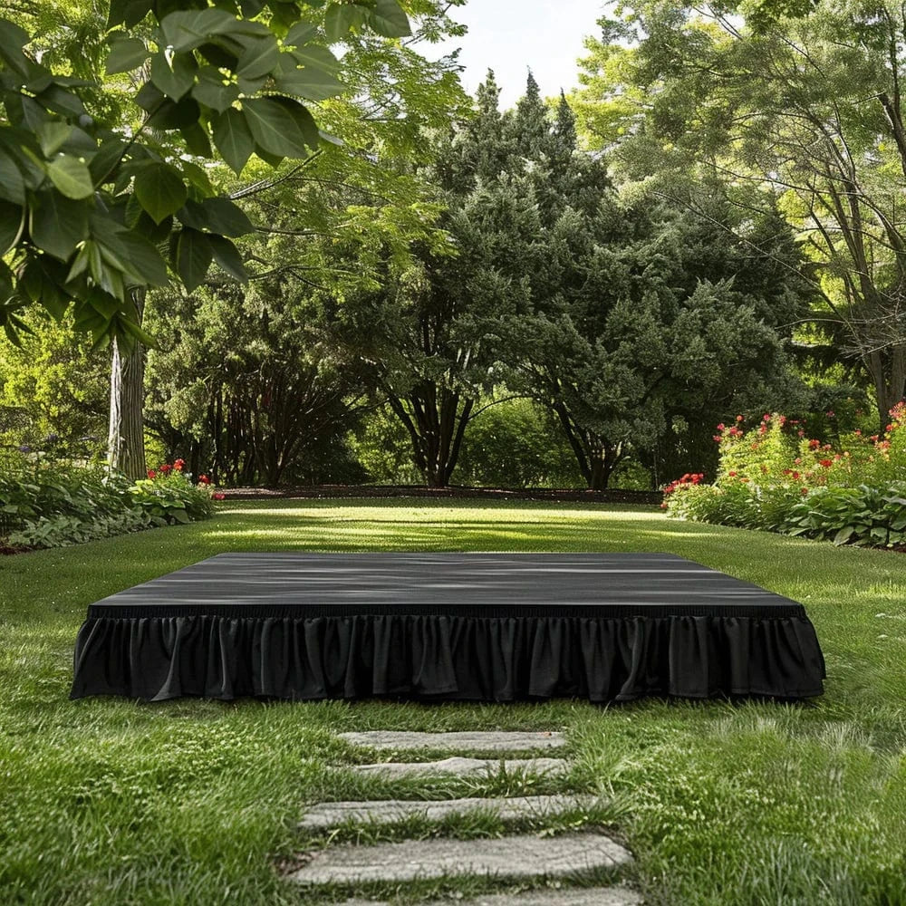 Polyester Shirred Pleat Portable Stage Skirting