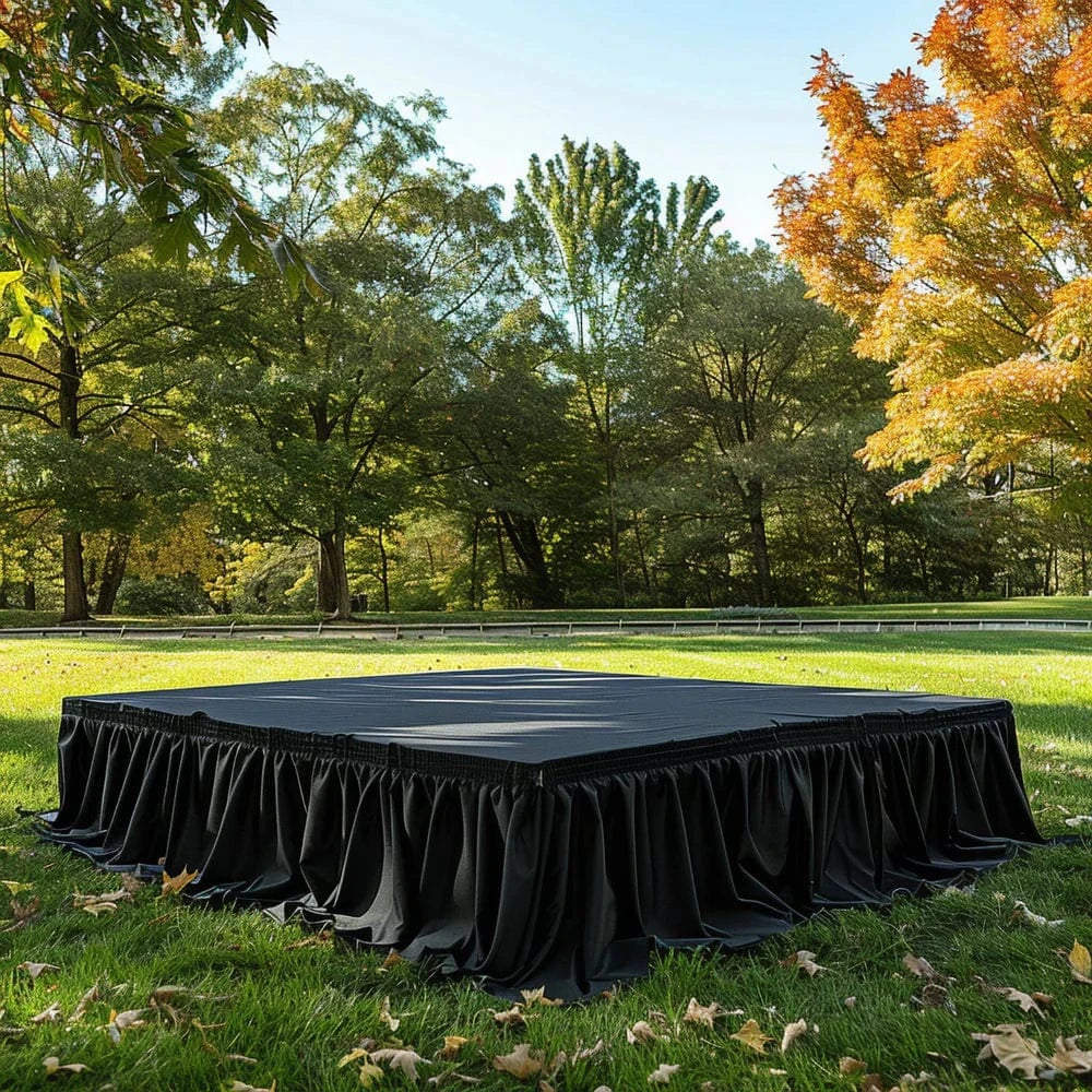 Polyester Shirred Pleat Portable Stage Skirting