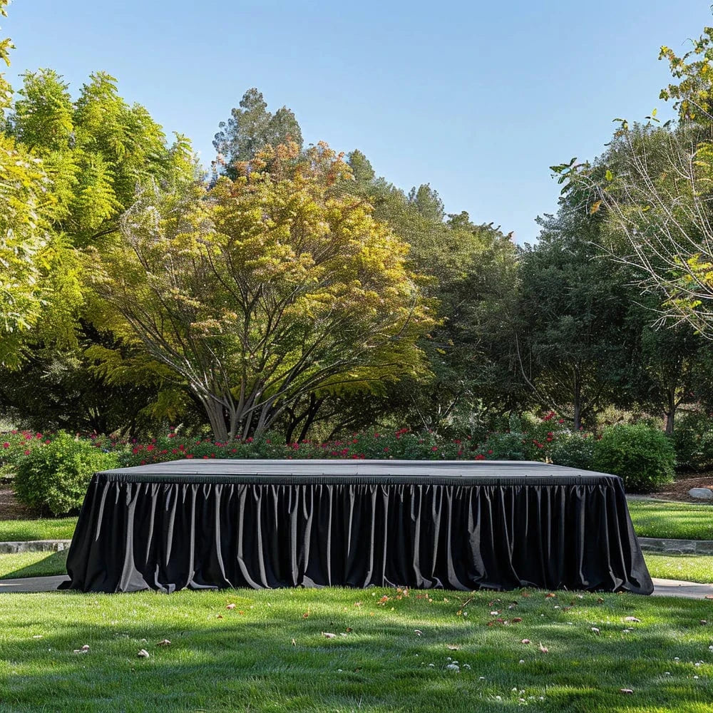 Polyester Shirred Pleat Portable Stage Skirting