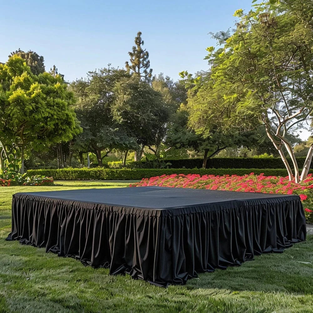 Polyester Shirred Pleat Portable Stage Skirting