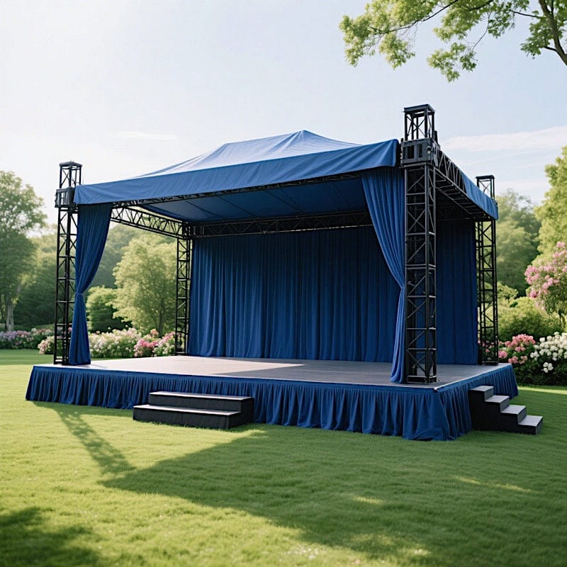 Polyester Shirred Pleat Portable Stage Skirting