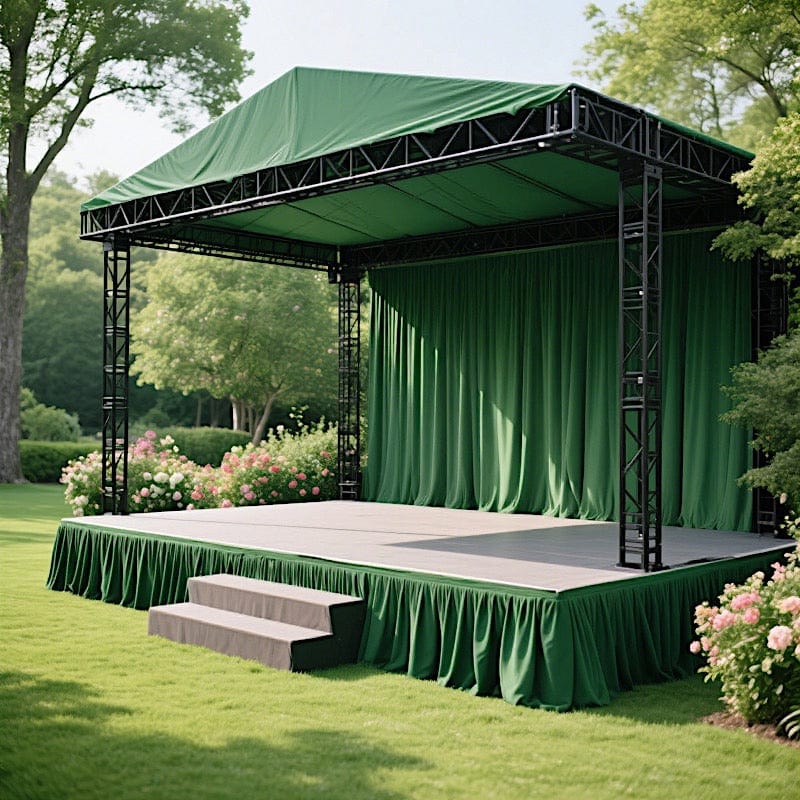 Polyester Shirred Pleat Portable Stage Skirting