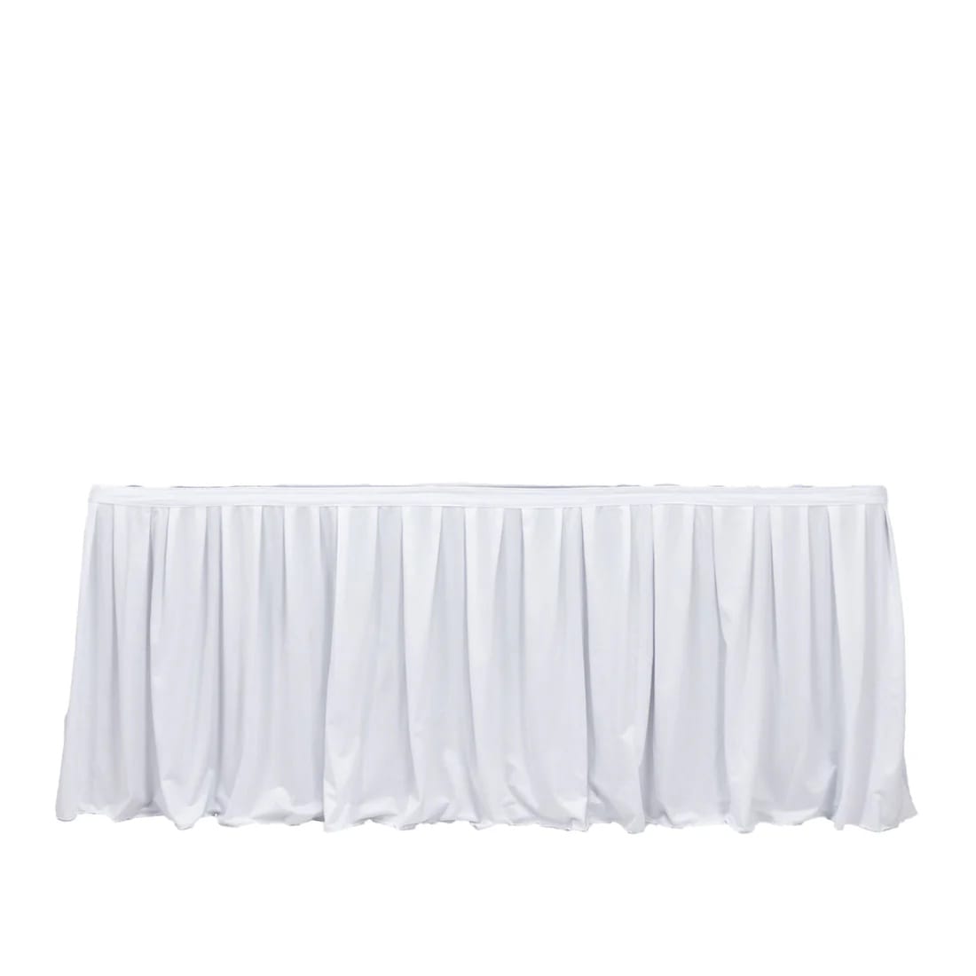 Scuba Polyester Table Skirt Shirred Pleat Design