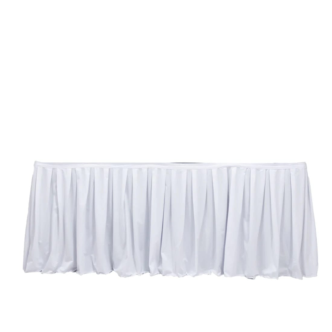 Scuba Polyester Table Skirt Shirred Pleat Design