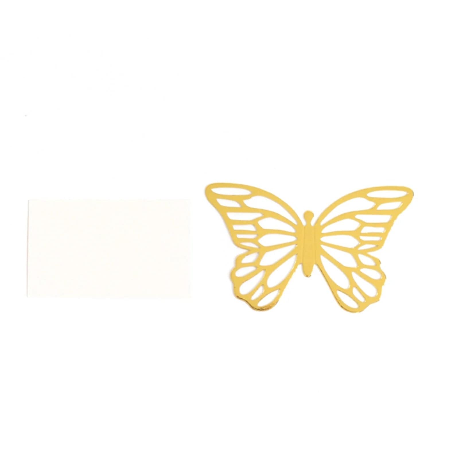 25 Butterfly 3x5 in Paper Place Card Holders with White Printable Cards