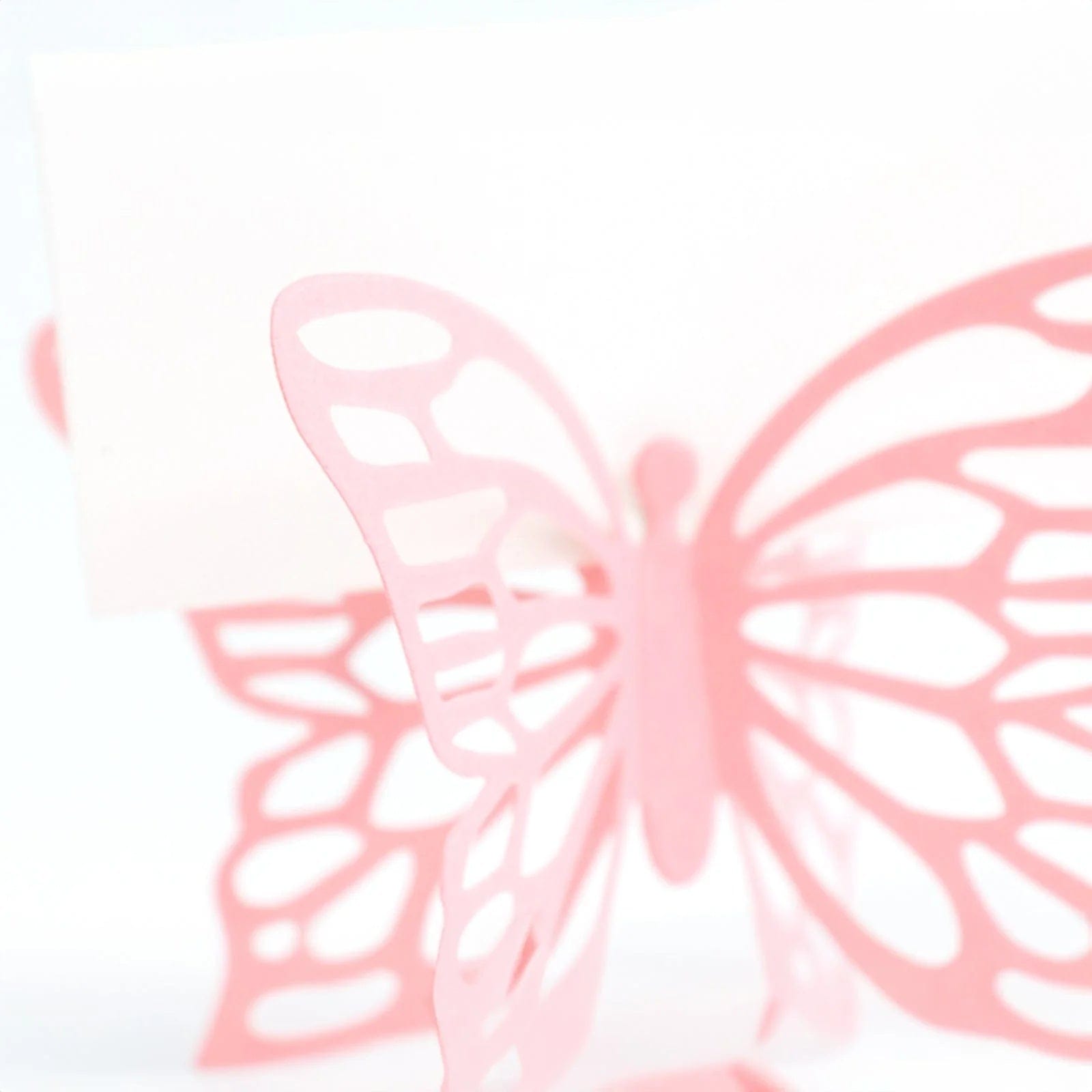 25 Butterfly 3x5 in Paper Place Card Holders with White Printable Cards