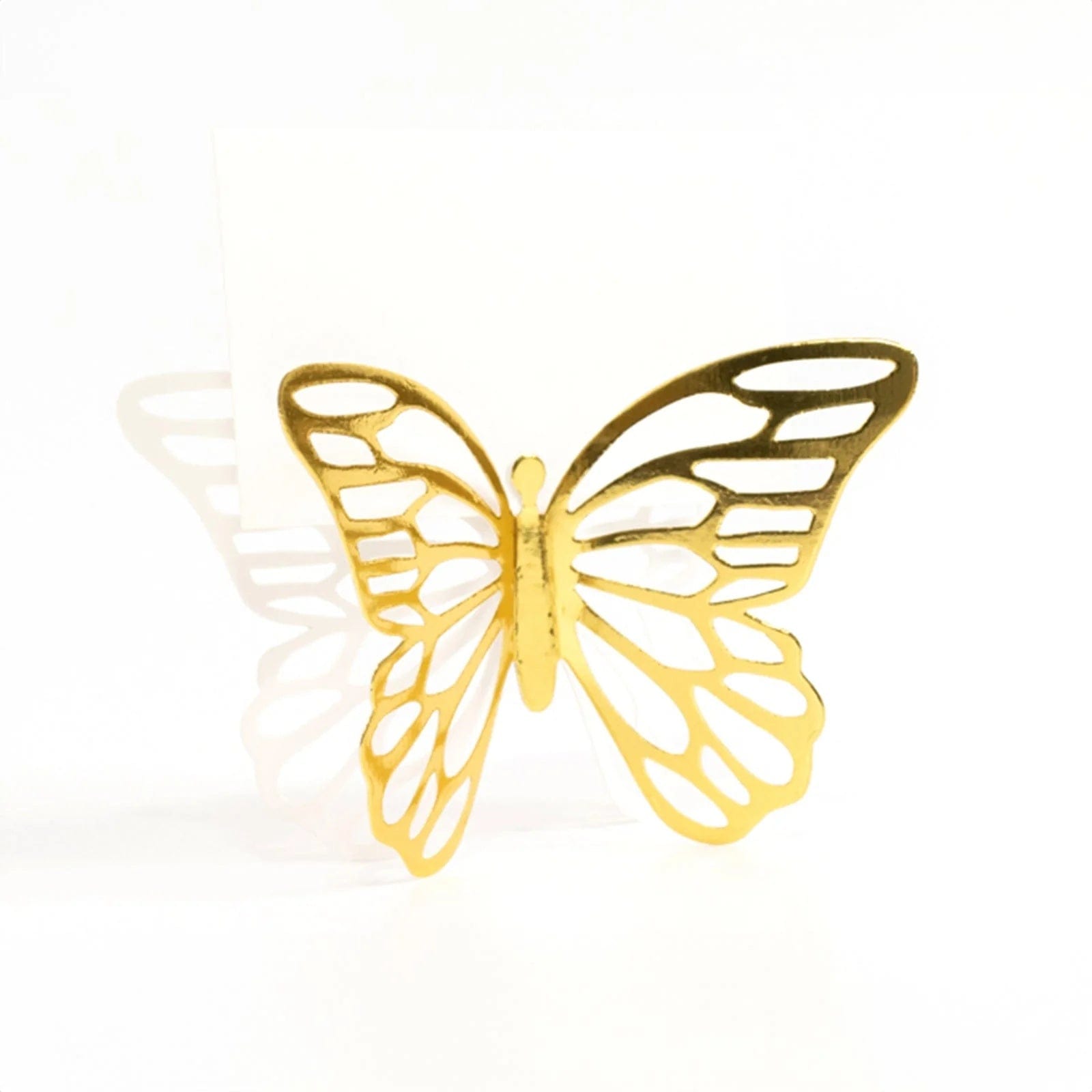 25 Butterfly 3x5 in Paper Place Card Holders with White Printable Cards