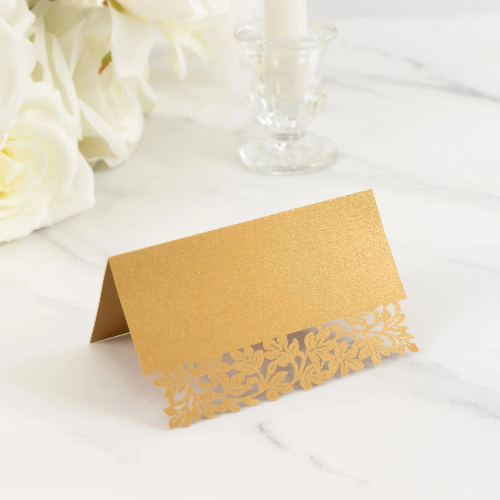 50 Laser Cut Leaf Vine Design Paper Table Name Place Cards