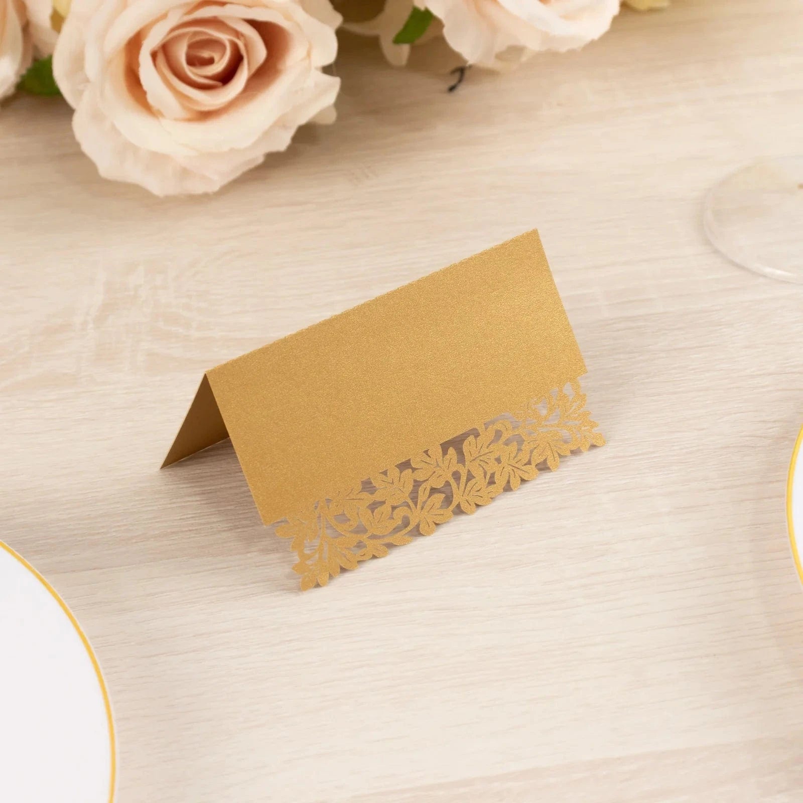 50 Laser Cut Leaf Vine Design Paper Table Name Place Cards