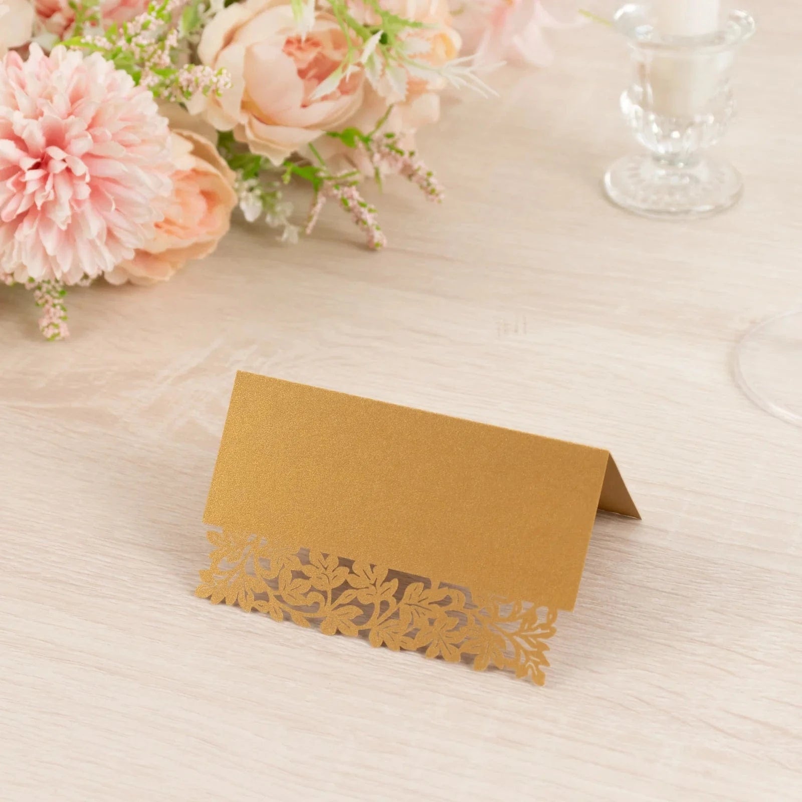 50 Laser Cut Leaf Vine Design Paper Table Name Place Cards