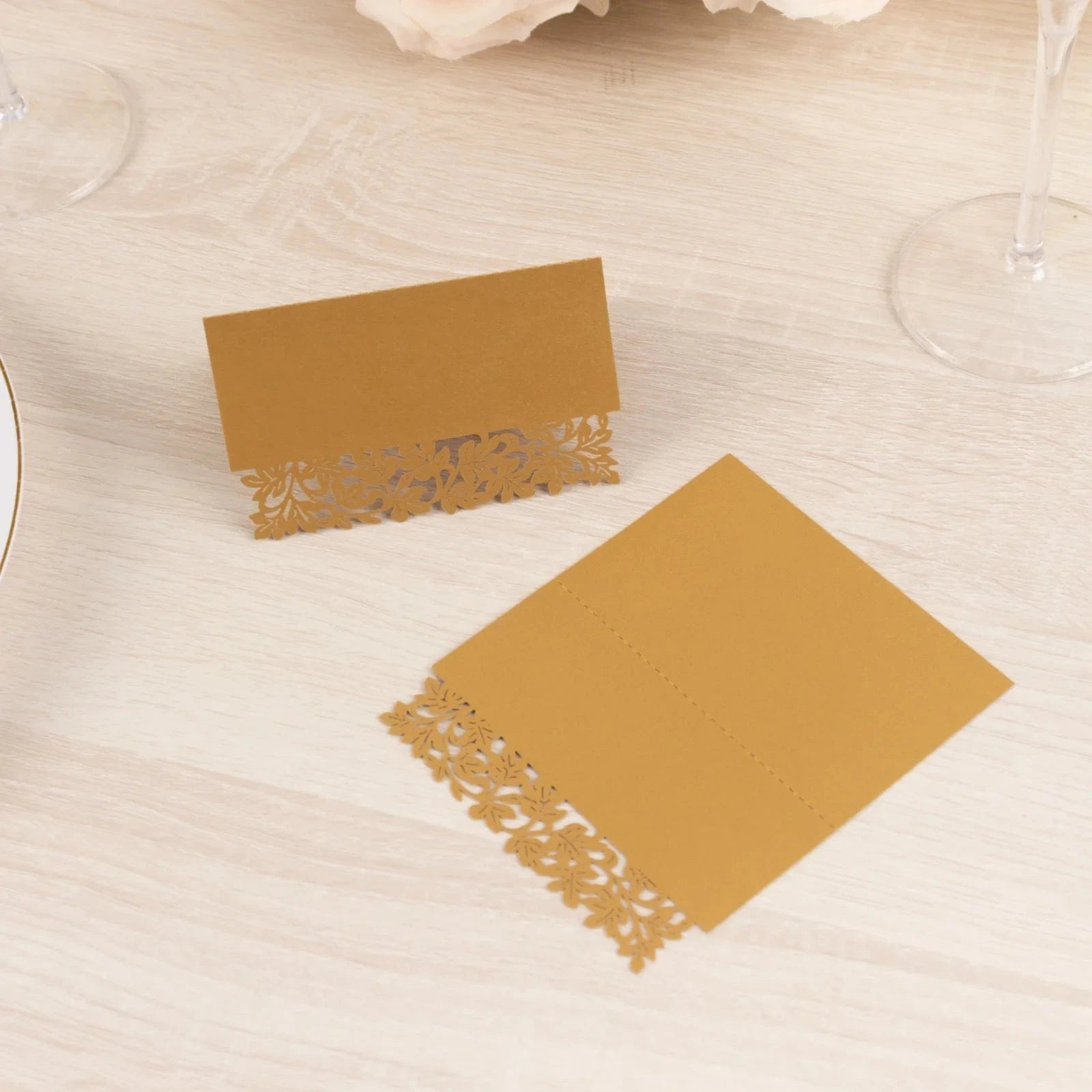 50 Laser Cut Leaf Vine Design Paper Table Name Place Cards