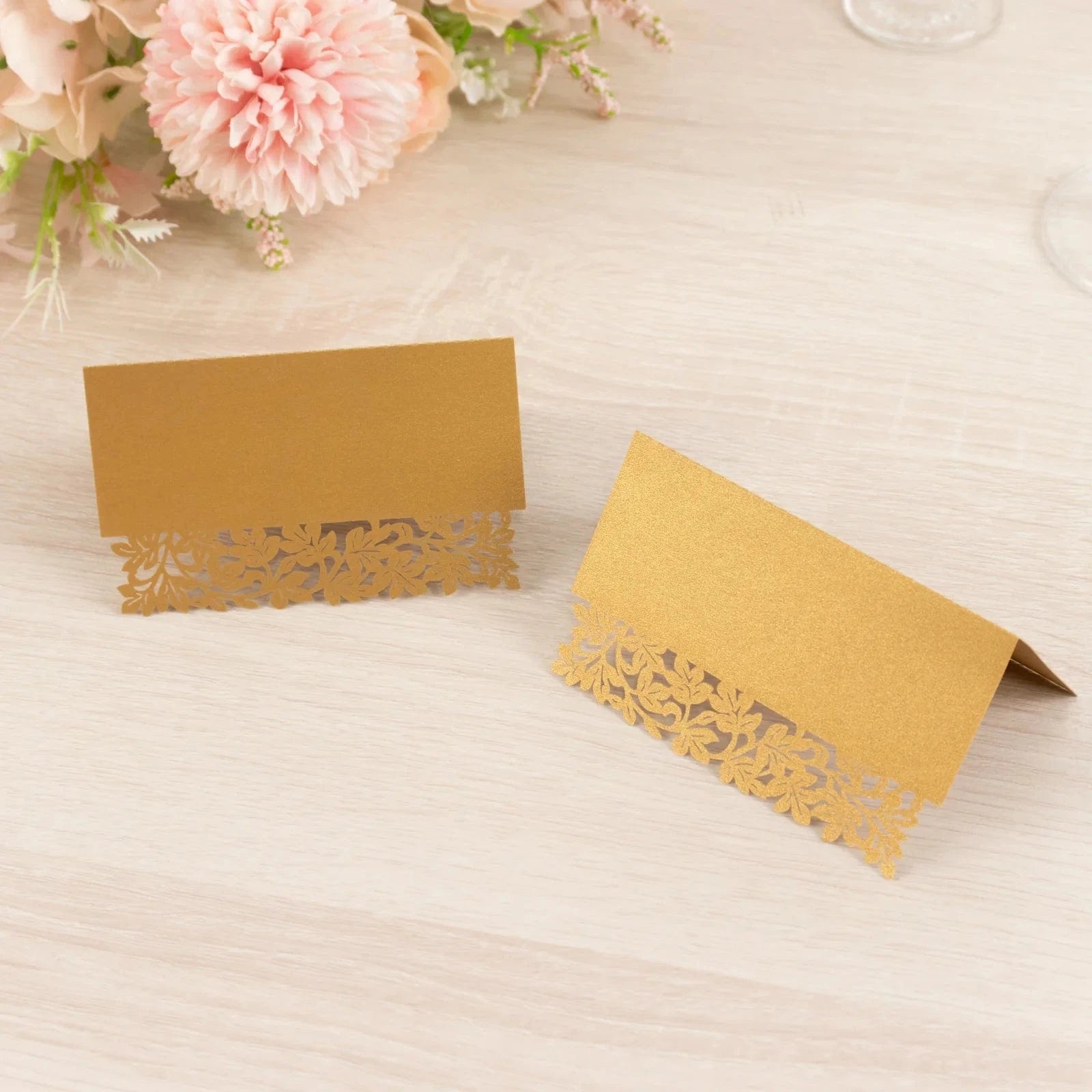 50 Laser Cut Leaf Vine Design Paper Table Name Place Cards