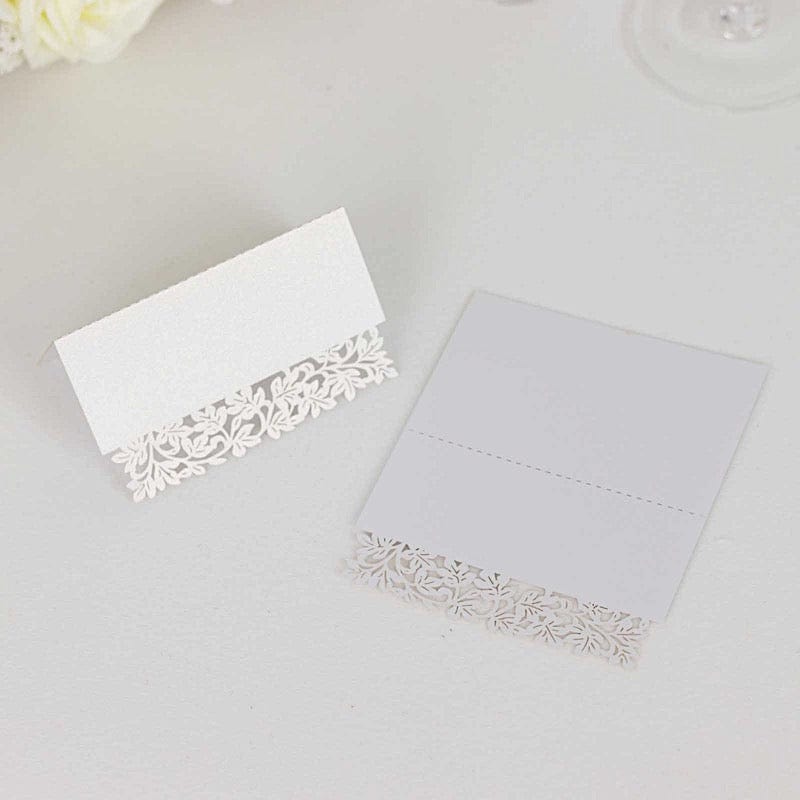 50 Laser Cut Leaf Vine Design Paper Table Name Place Cards