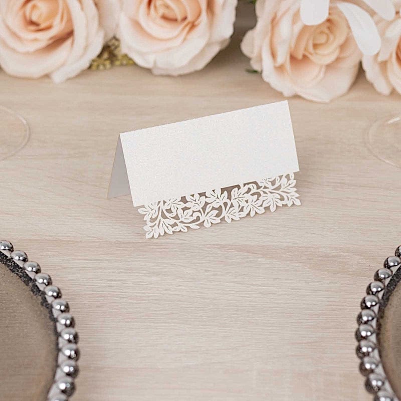50 Laser Cut Leaf Vine Design Paper Table Name Place Cards
