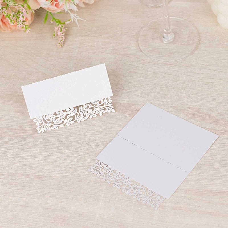 50 Laser Cut Leaf Vine Design Paper Table Name Place Cards