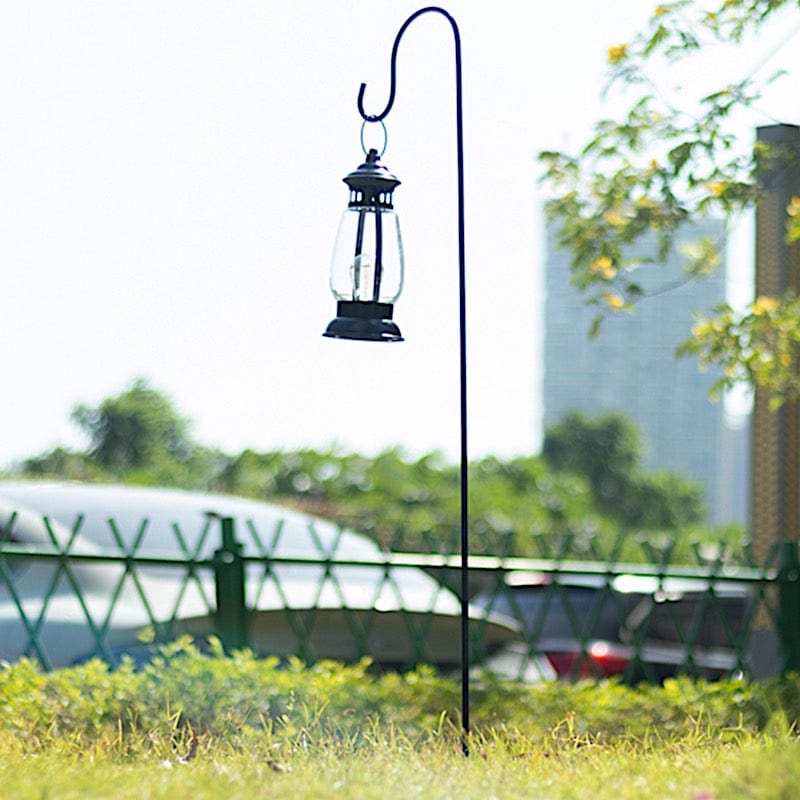 10 Black 46 in Metal Shepherds Hook Plant Hanger Stands