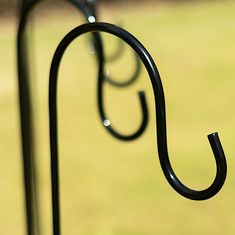10 Black 46 in Metal Shepherds Hook Plant Hanger Stands