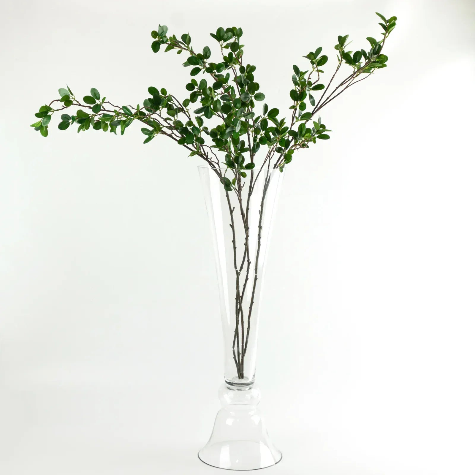 2 Clear 30 in Reversible Glass Trumpet Vases Centerpieces