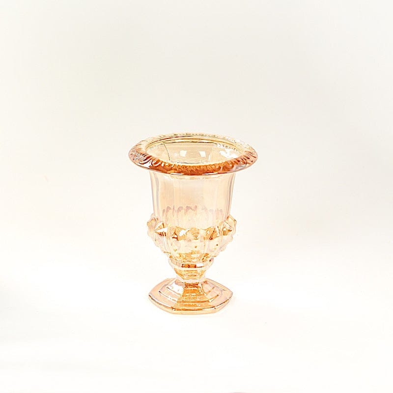2 Glass 8 in Classic Roman Urn Style Flower Vases