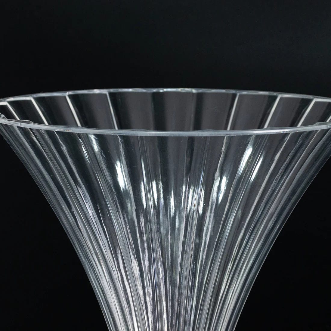 4 Clear Acrylic Reversible Trumpet Flower Vases Centerpieces with Crystal Ball