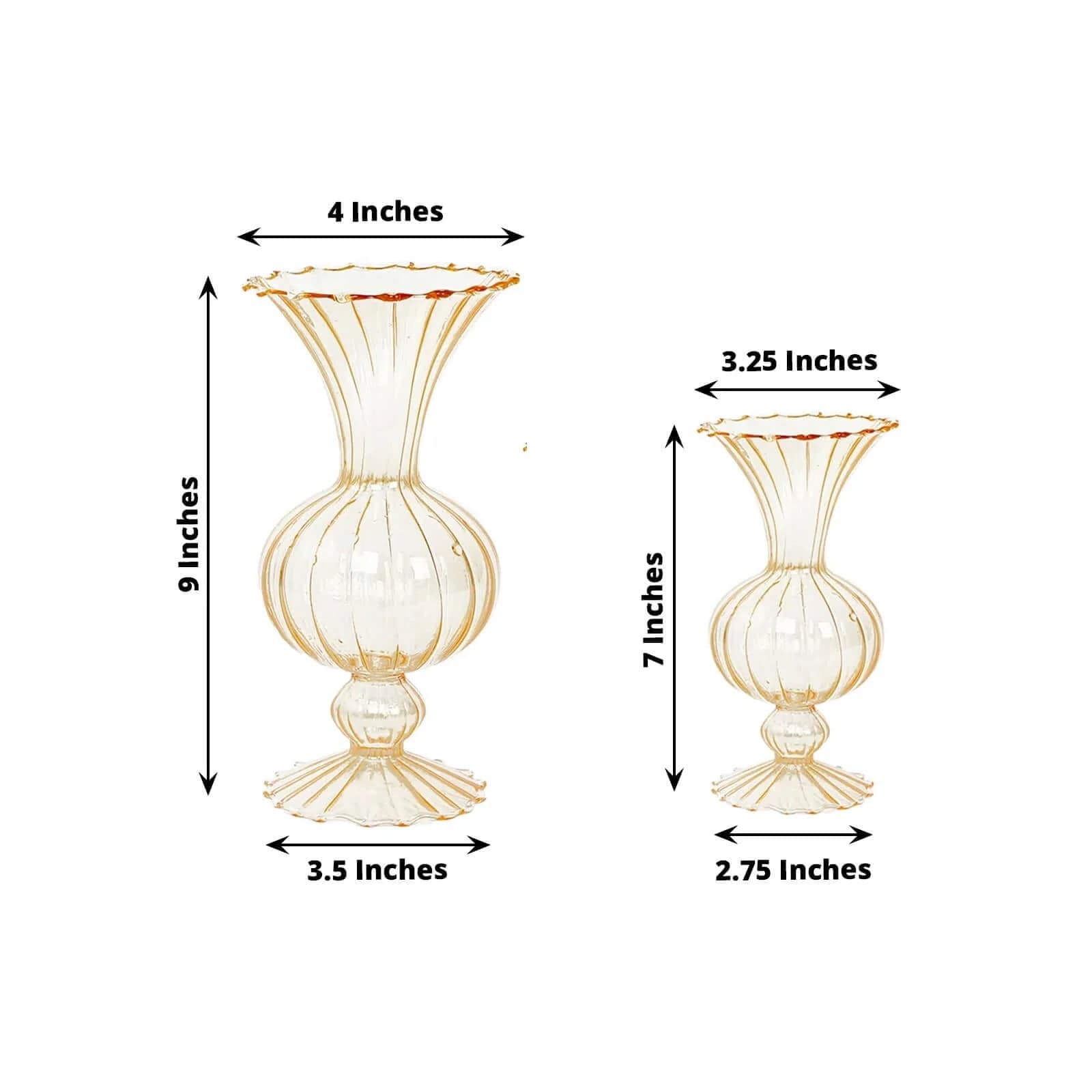 4 Nordic Style Glass Vintage Transparent Bud Planter Vases