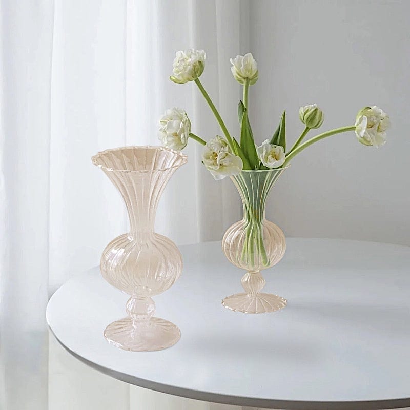 4 Nordic Style Glass Vintage Transparent Bud Planter Vases