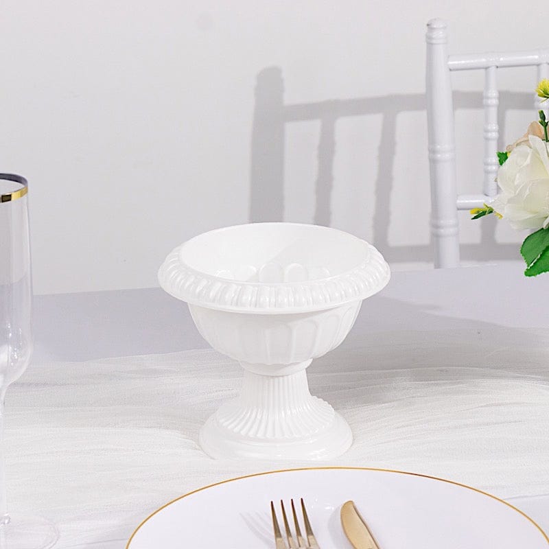 4 pcs 6 in Plastic Vases Roman Style Flower Pedestal Pots