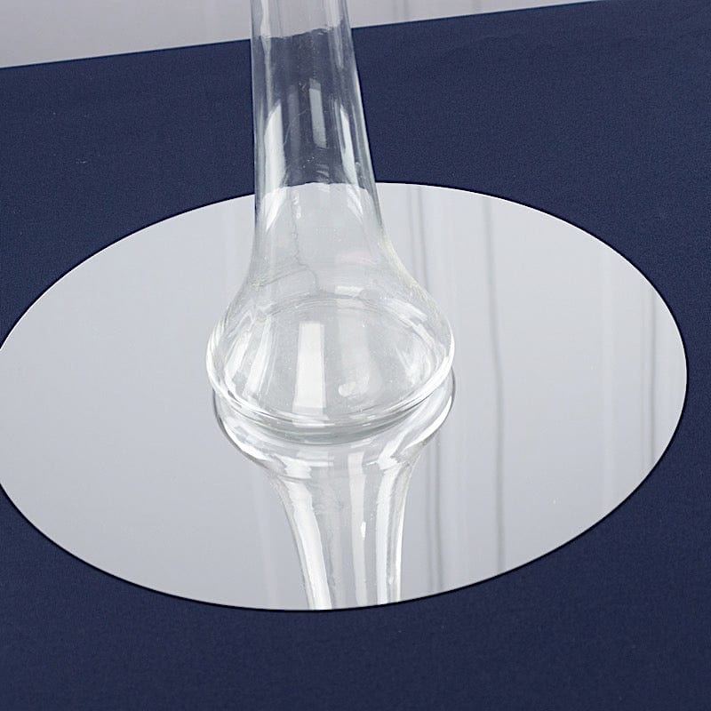 6 Clear Heavy Duty Eiffel Tower Glass Vases with Round Base