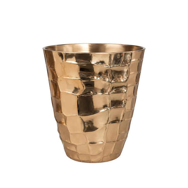 6 pack 5.5 in tall Indoor Decorative Plastic with Gold Hammered Planter Pots