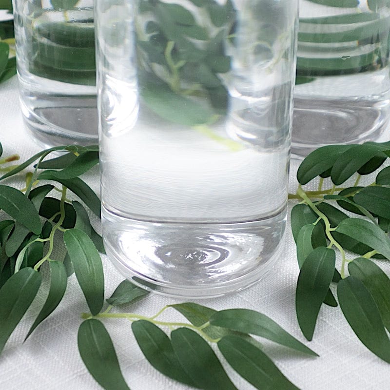 Set of 12 in, 14 in, 16 in Clear Premium Glass Cylinder Vases Centerpieces