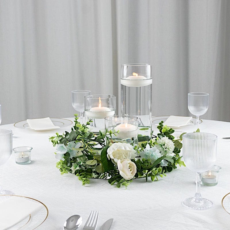 Set of 6 in, 8 in, 12 in Clear Premium Glass Cylinder Vases Centerpieces