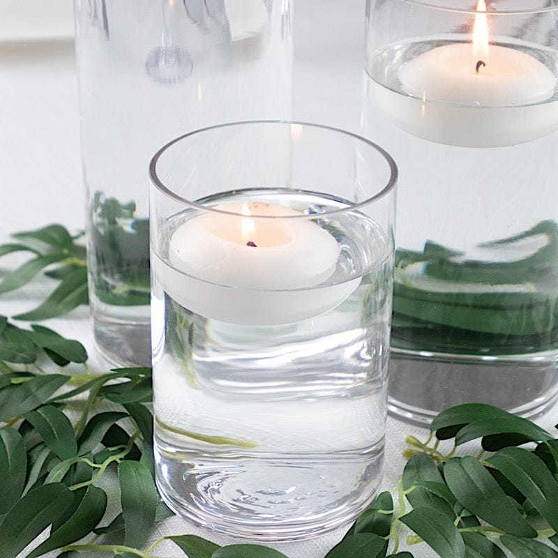 Set of 6 in, 8 in, 12 in Clear Premium Glass Cylinder Vases Centerpieces