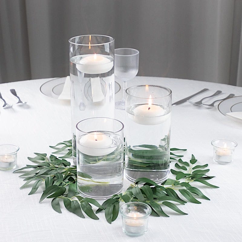 Set of 6 in, 8 in, 12 in Clear Premium Glass Cylinder Vases Centerpieces