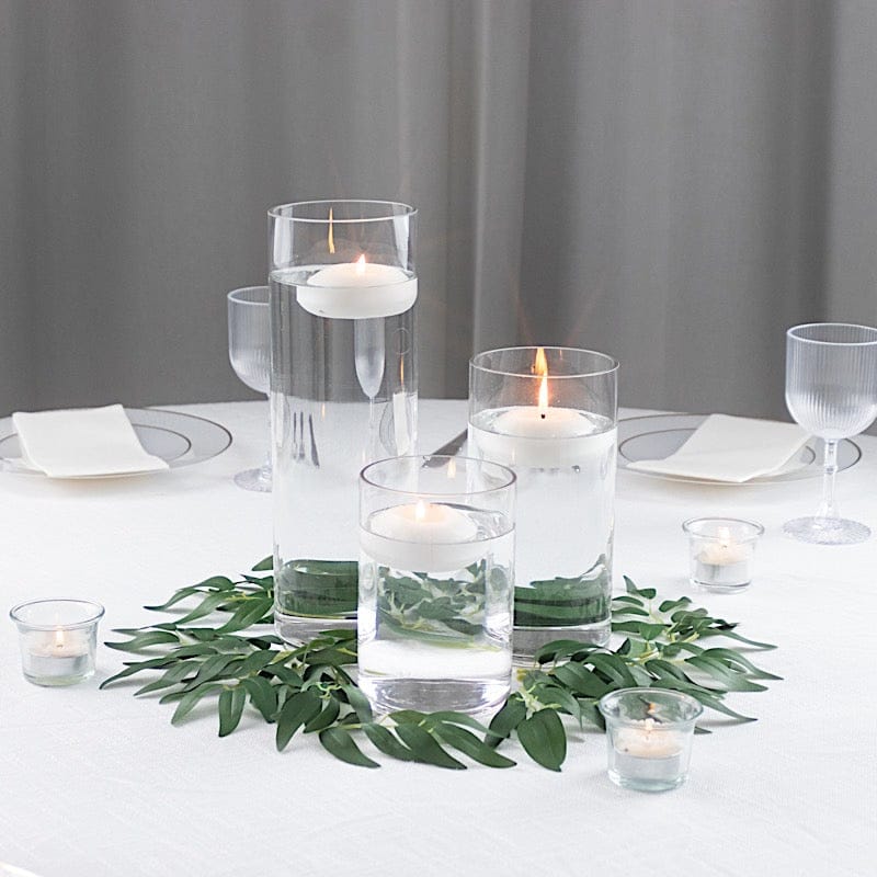 Set of 6 in, 8 in, 12 in Clear Premium Glass Cylinder Vases Centerpieces