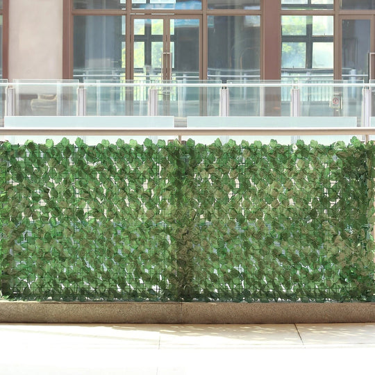 12 Dark Green Artificial Ivy Privacy Screen Fence Wall Panels