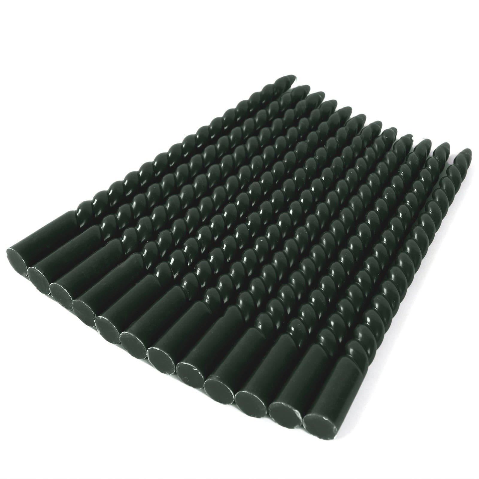 12 Unscented 11 in Long Spiral Premium Wax Taper Candles