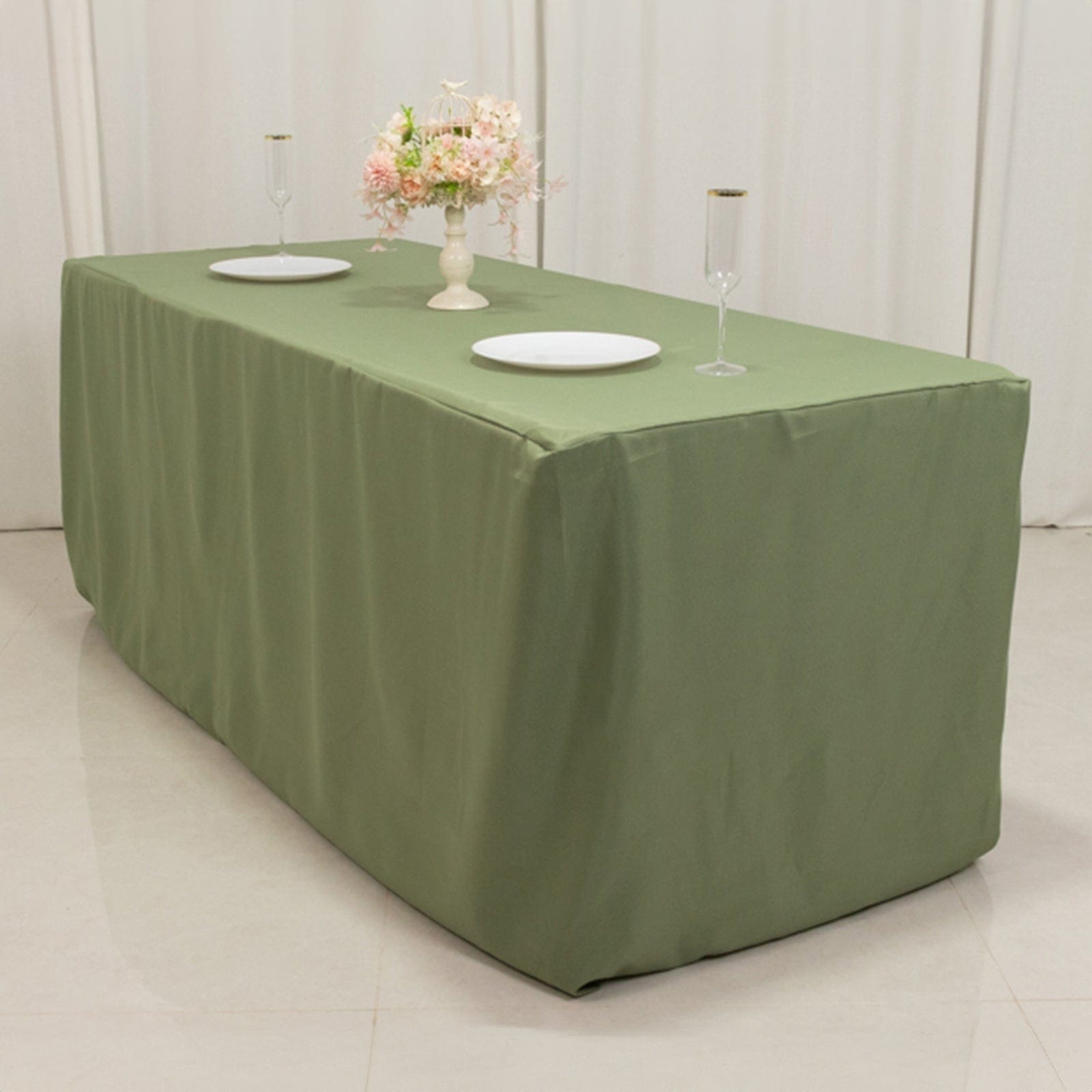 6 feet Fitted Rectangular Tablecloth Table Cover Wedding Linens