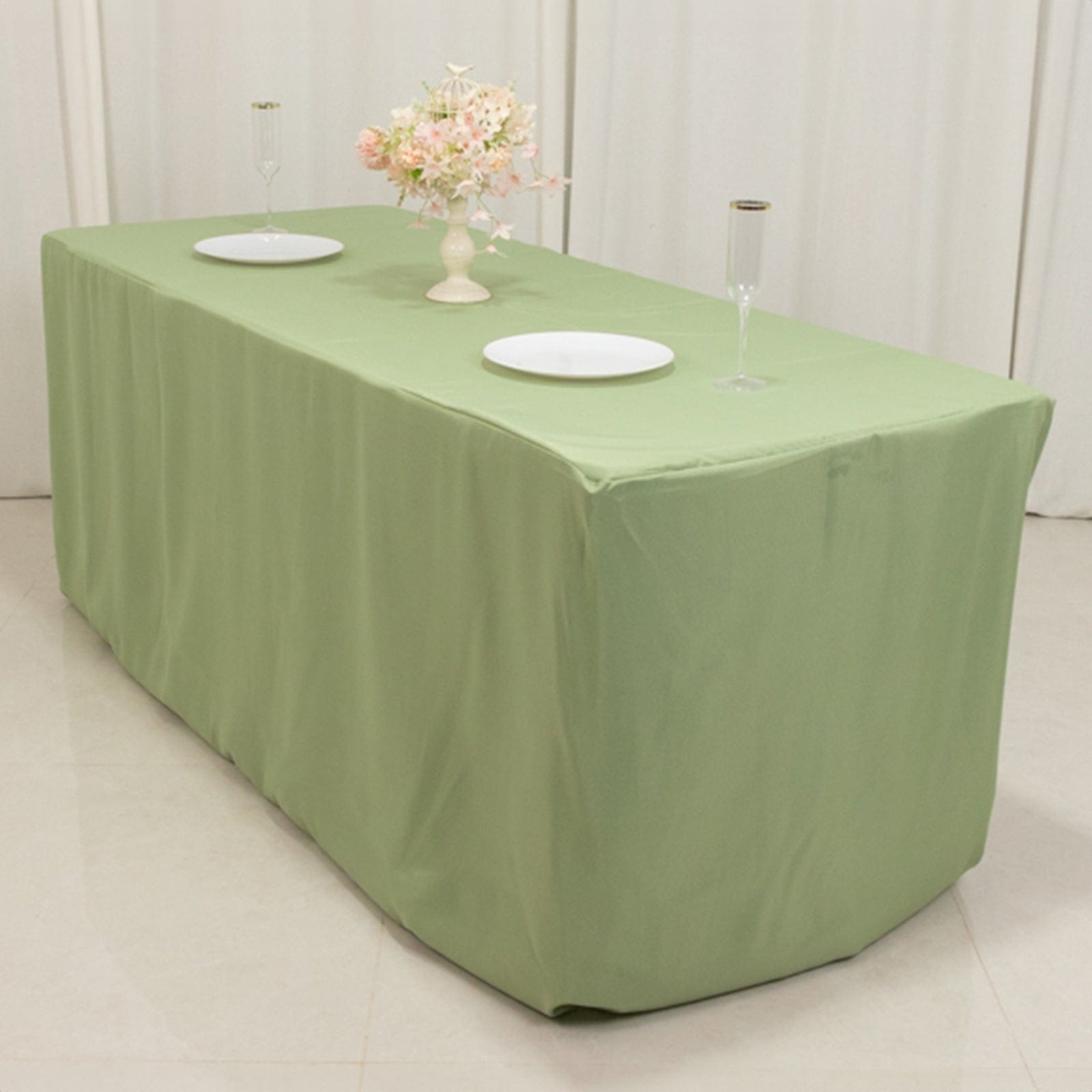 6 feet Fitted Rectangular Tablecloth Table Cover Wedding Linens