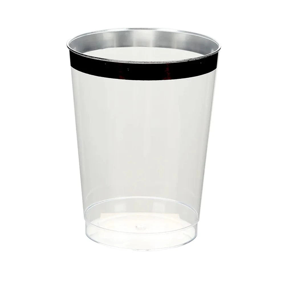 25 pcs 10 oz. Disposable Plastic Party Cups with Rim