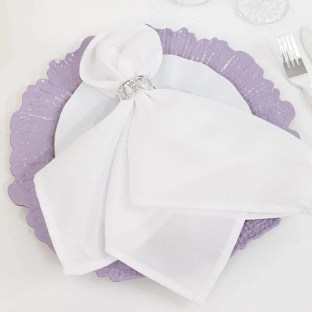 6 pcs 13 in Round Textured Acrylic Charger Plates