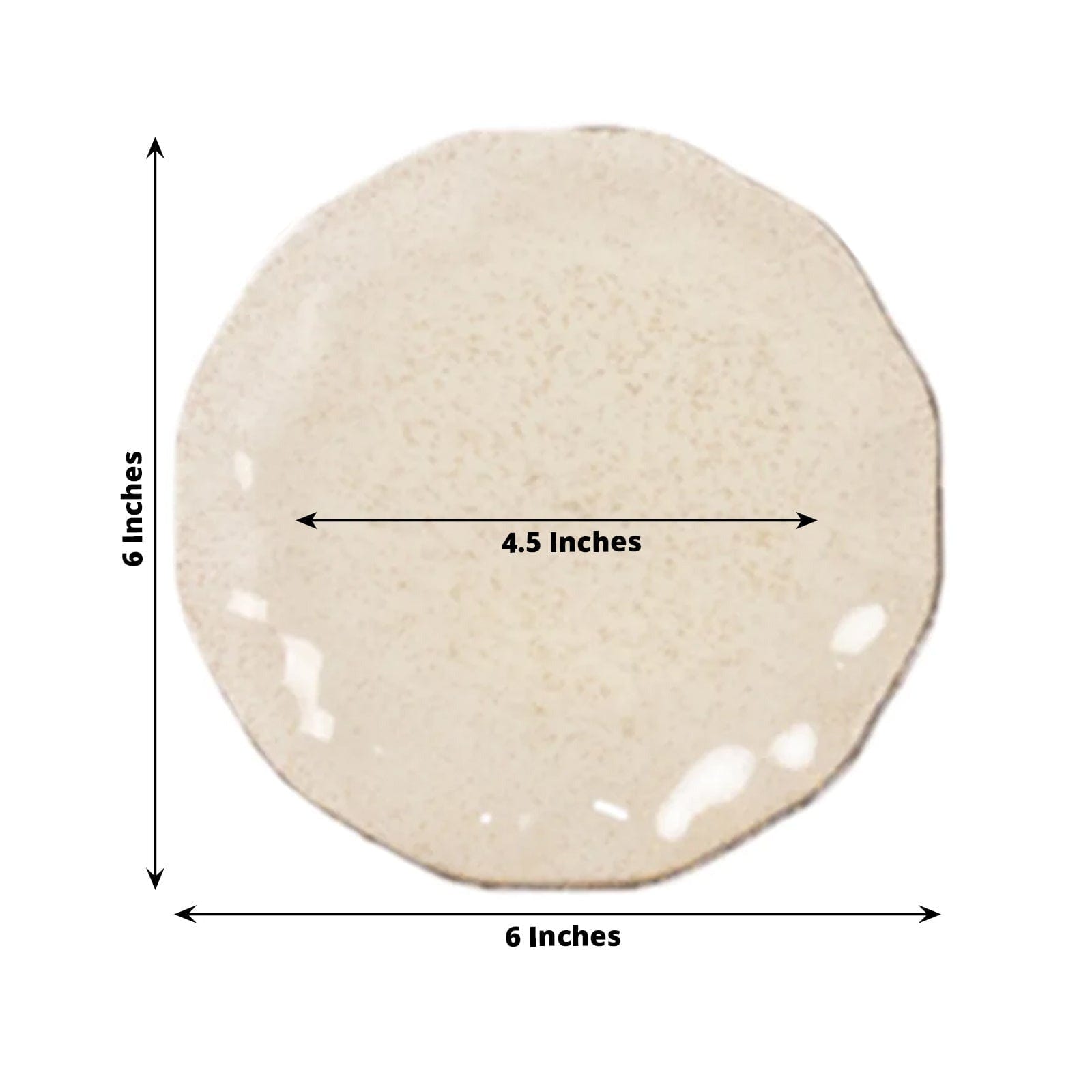 10 Round Disposable Salad Dinner Plastic Plates with Gold Wavy Trim