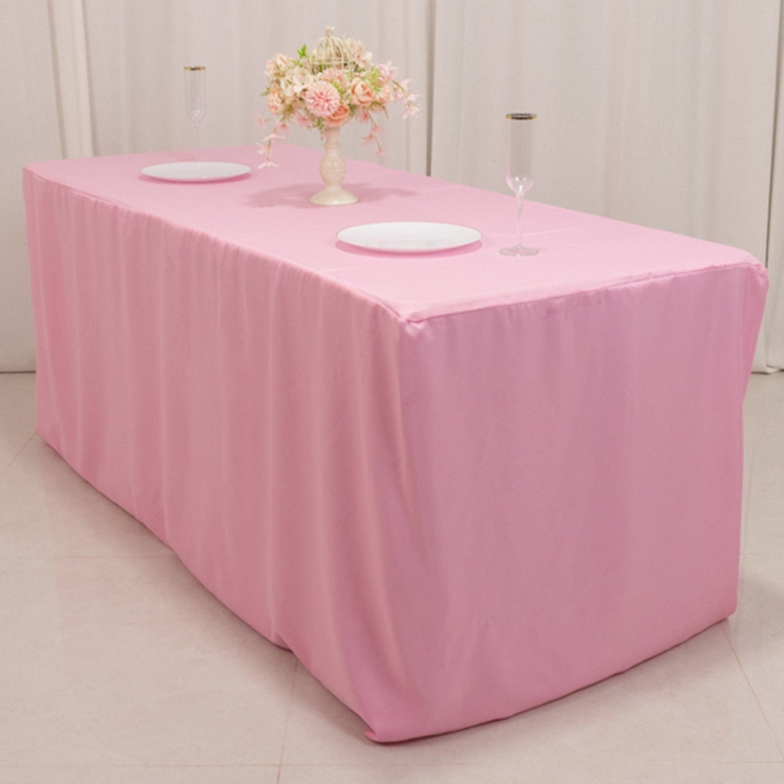 6 feet Fitted Rectangular Tablecloth Table Cover Wedding Linens