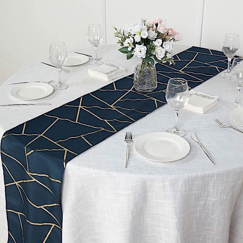 12x108 in Geometric Polyester Table Runner Party Decorations