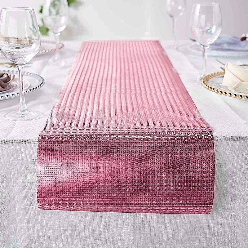 12x108 in Glitter Circle Design Paper Disposable Table Runner
