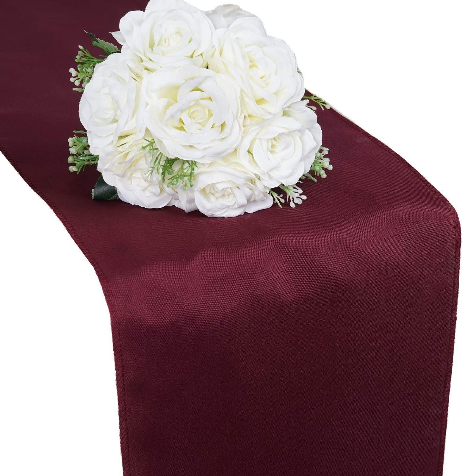 12x108 in Polyester Table Top Runner Wedding Party Linens