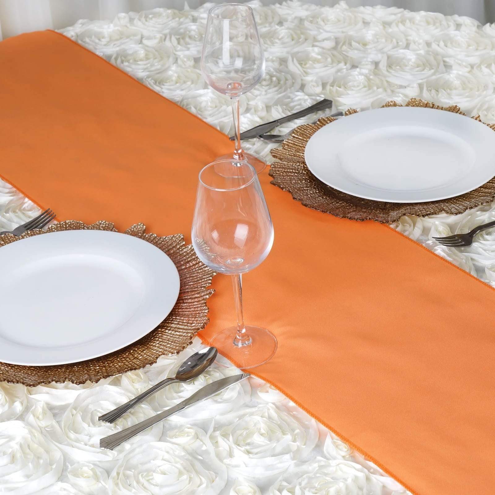 12x108 in Polyester Table Top Runner Wedding Party Linens
