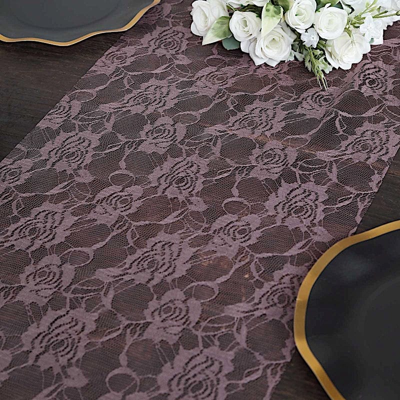 12x108 in Rose Floral Lace Table Runner
