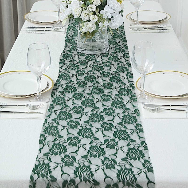 12x108 in Rose Floral Lace Table Runner